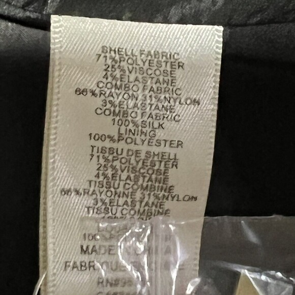 NWT Rebecca Taylor Two-Tone Crepe Colorblock Embellished Mini Black Dress - Picture 11 of 11